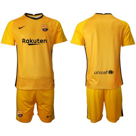 Billiga Fotbollströjor FC Barcelona Målvakt Barn tröja 2020/21 M002 Kortärmad